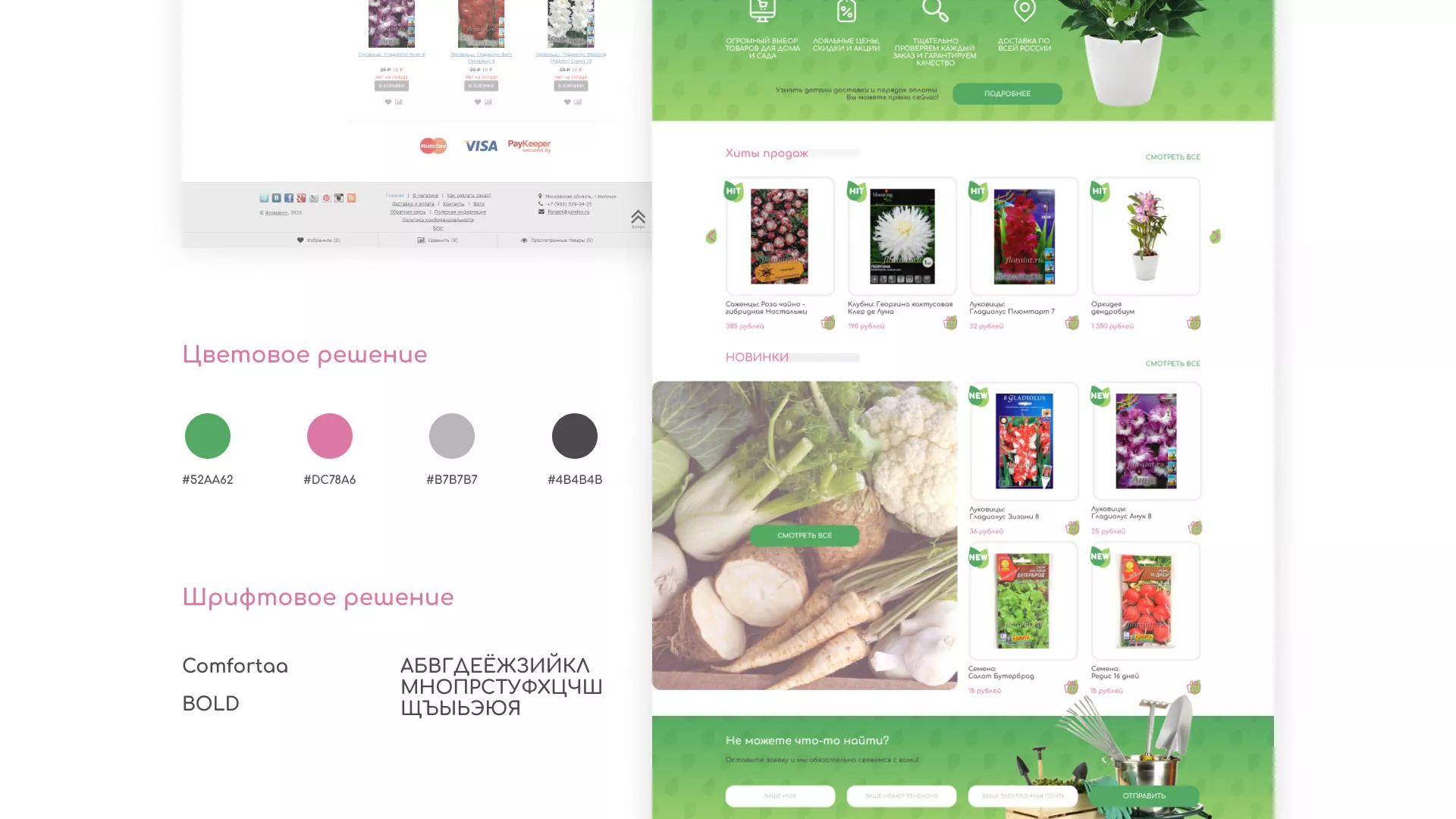Создание логотипа и интернет-магазина «FLORAINT» в Кингисеппе