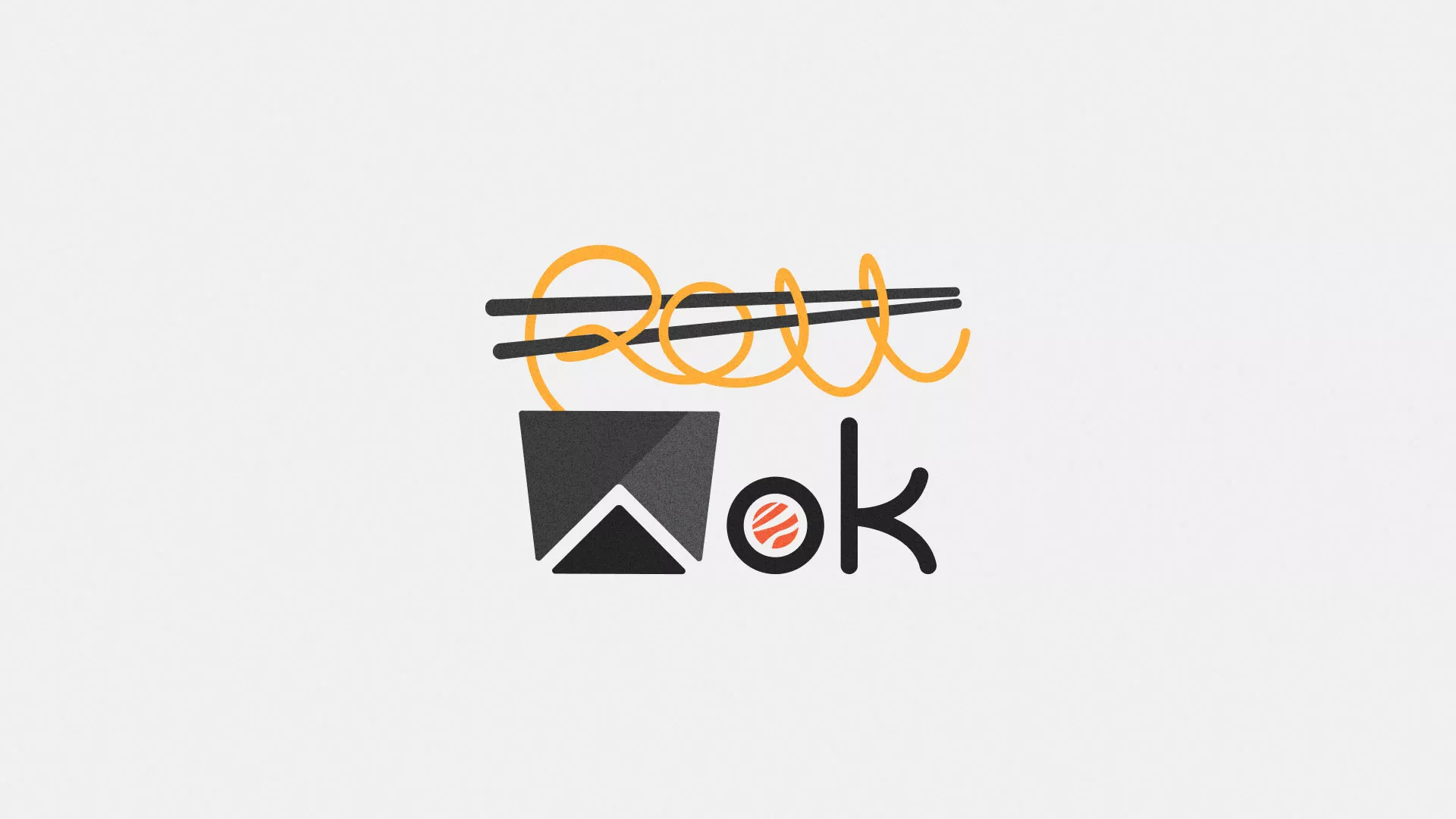 Разработка логотипа суши-бара «Roll Wok Club» в Кингисеппе